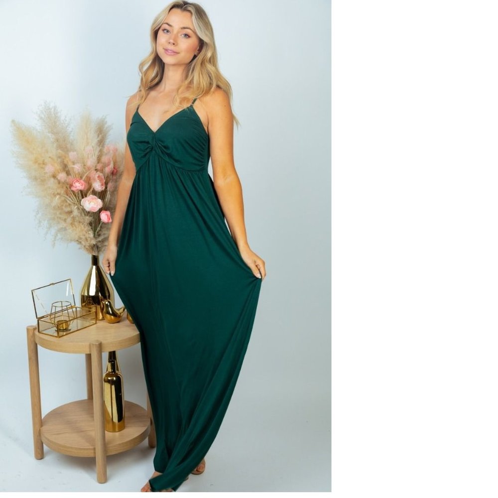 Hunter Green Goddess Dress